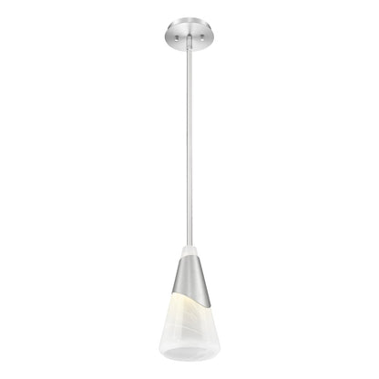 Z-Lite Aimie 1 Light Pendant, Brushed Nickel