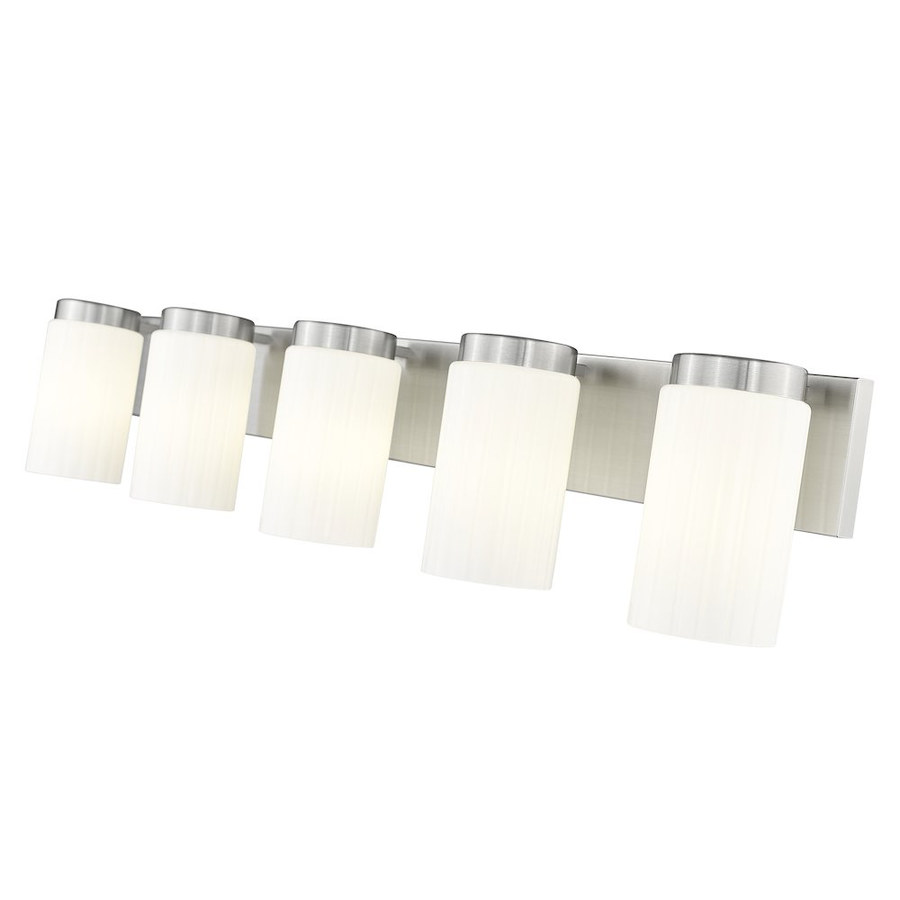 Z-Lite Burk 5 Light Vanity, Brushed Nickel