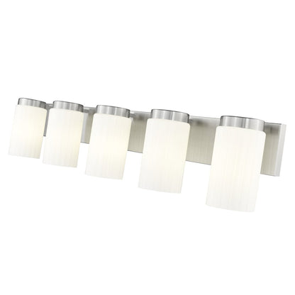 Z-Lite Burk 5 Light Vanity, Brushed Nickel