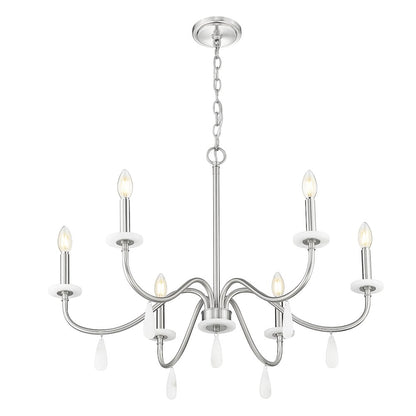 Z-Lite 6 Light Chandelier, Brushed Nickel