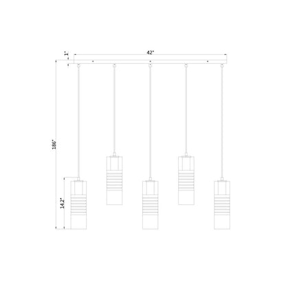 Z-Lite 5 Light Linear Chandelier