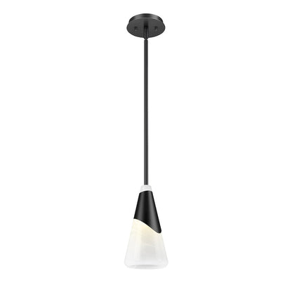 Z-Lite Aimie 1 Light Pendant, Matte Black
