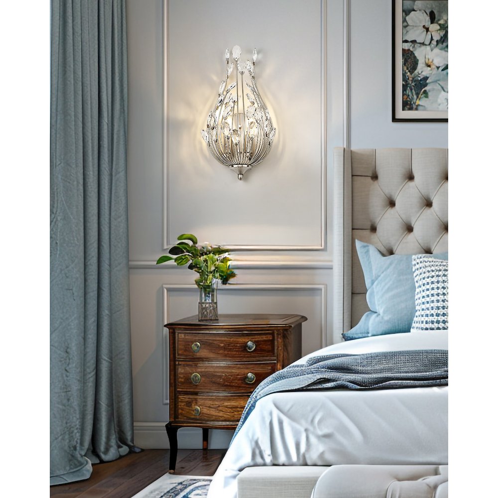 Z-Lite 2 Light Wall Sconce, Brushed Nickel