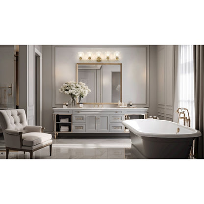 Z-Lite 5 Light Vanity, Modern Gold