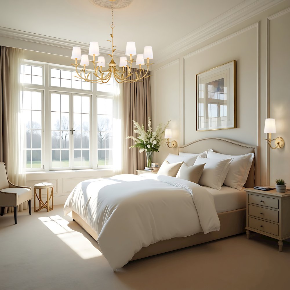 Z-Lite 8 Light Chandelier, Gold Leaf
