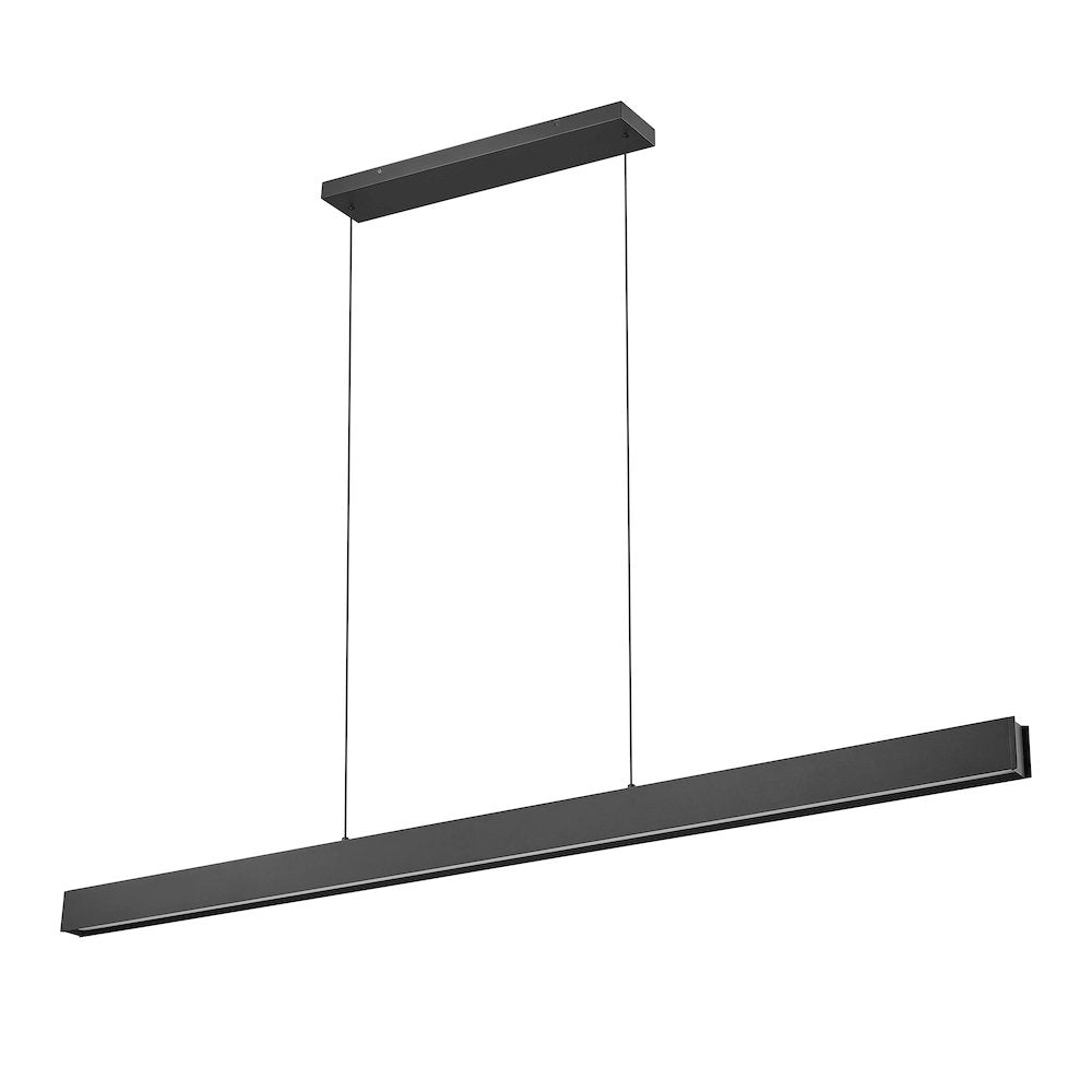 Z-Lite 1 Light Linear Chandelier, Matte Black