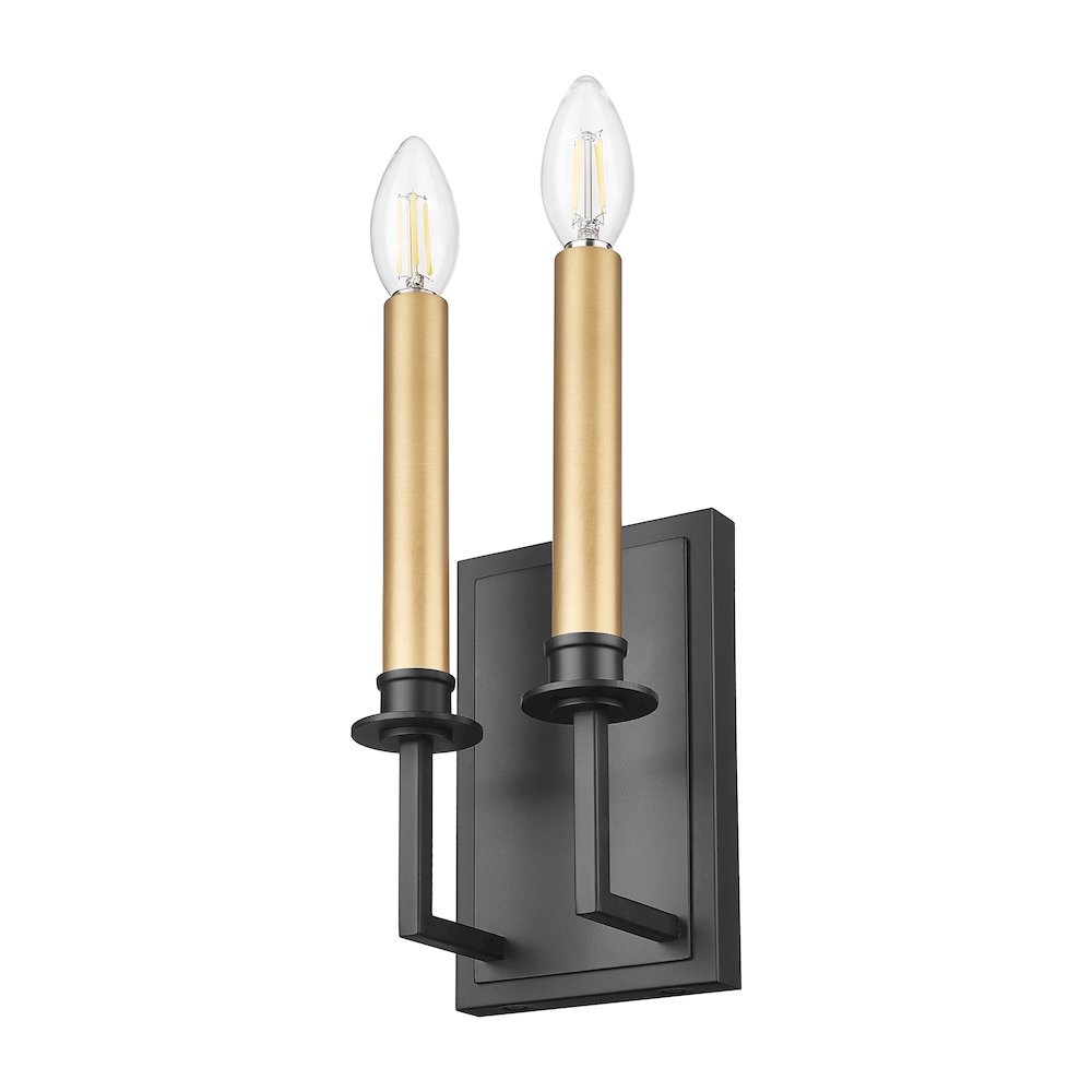 Z-Lite 1 Light Wall Sconce, Matte Black