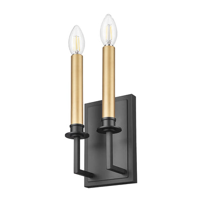 Z-Lite 1 Light Wall Sconce, Matte Black