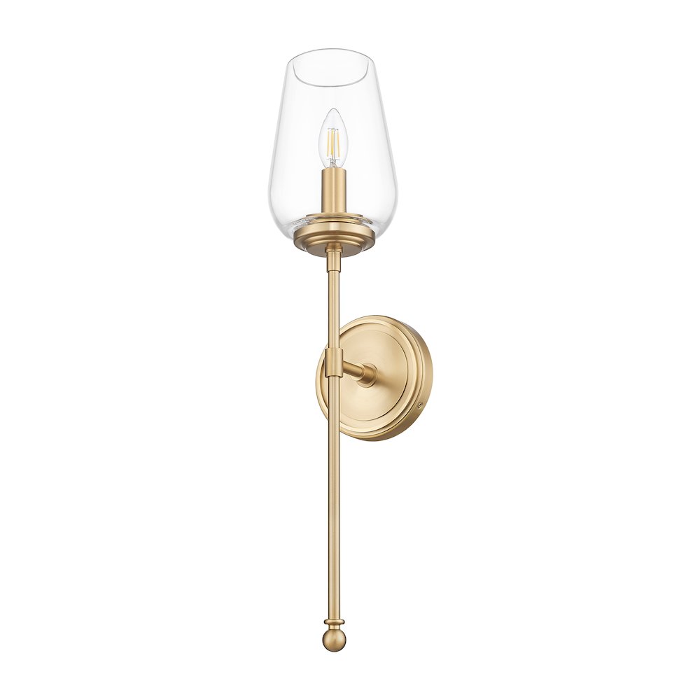Z-Lite 1 Light Wall Sconce, Modern Gold