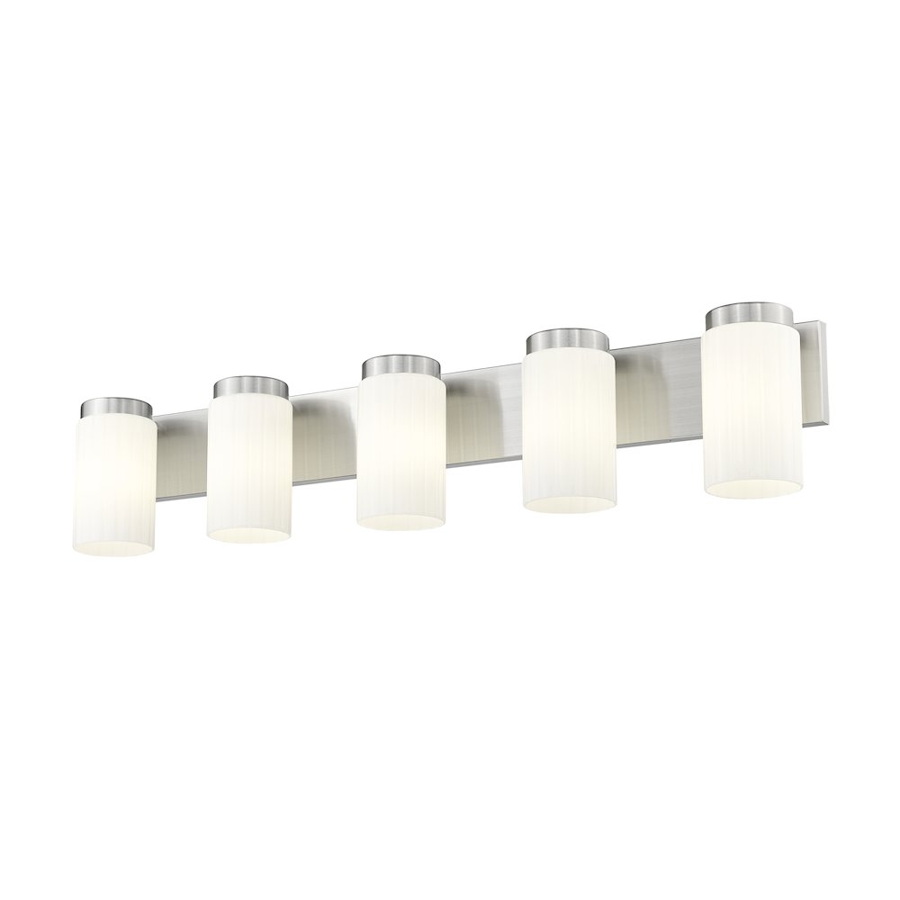 Z-Lite Burk 5 Light Vanity, Brushed Nickel
