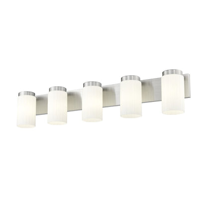 Z-Lite Burk 5 Light Vanity, Brushed Nickel