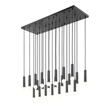 Z-Lite Stari 23 Light Linear Chandelier in Matte Black color, Steel frame