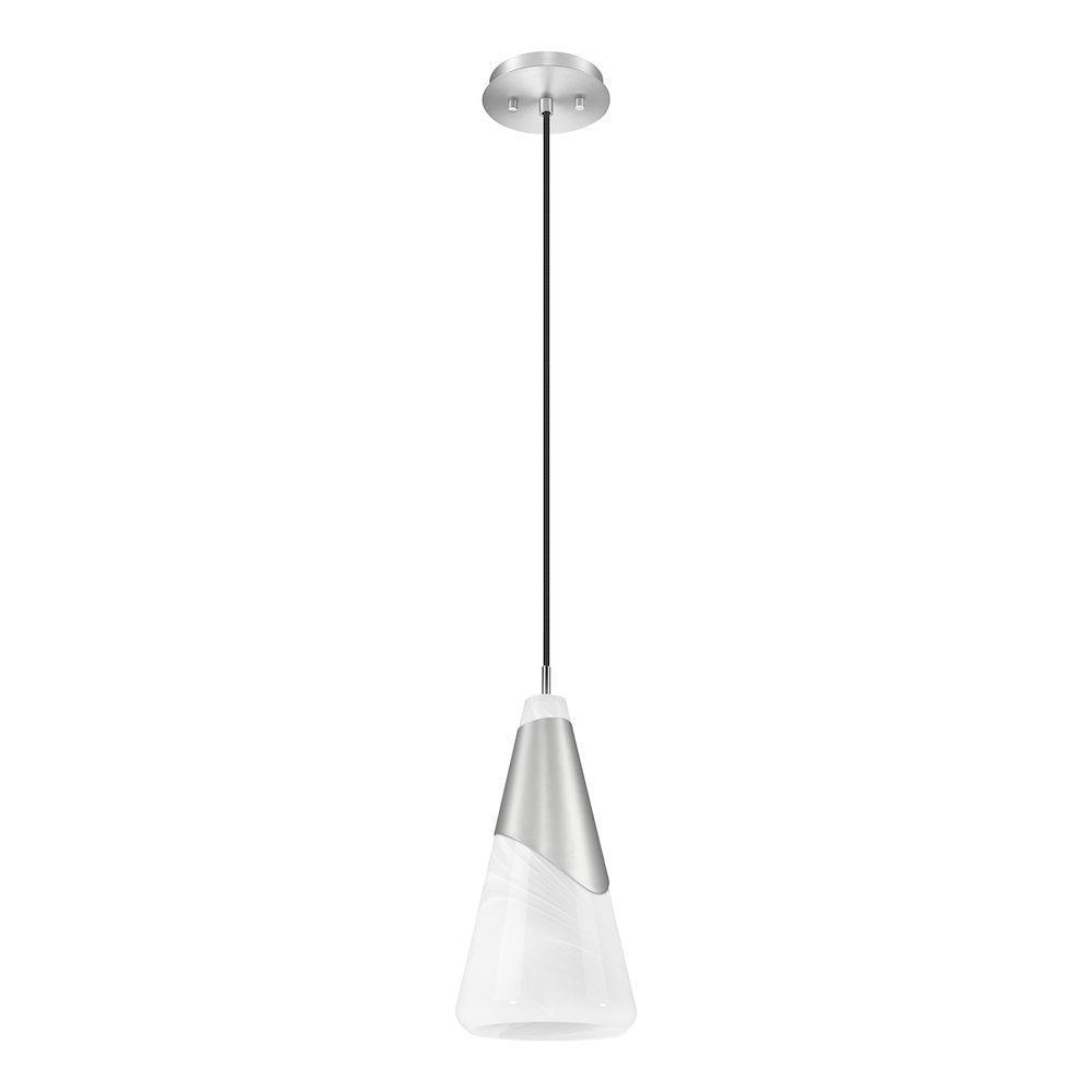 Z-Lite Aimie 1 Light Pendant, Brushed Nickel