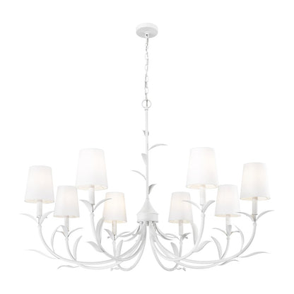 Z-Lite 8 Light Chandelier, Textured White