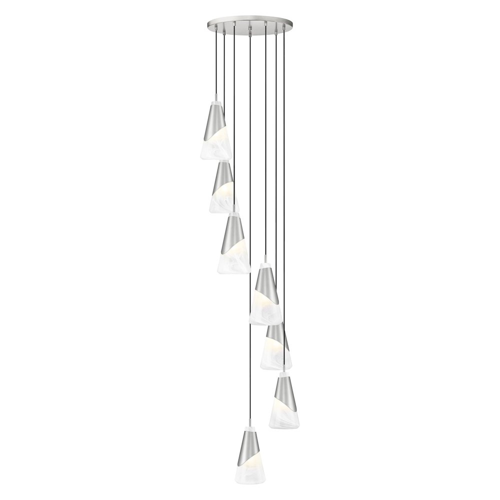 Z-Lite Aimie 7 Light Chandelier, Brushed Nickel