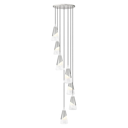 Z-Lite Aimie 7 Light Chandelier, Brushed Nickel