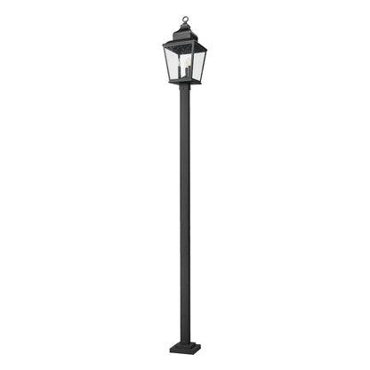 Z-Lite 3 Light Outdoor Post Mounted Fixture, Sand Black