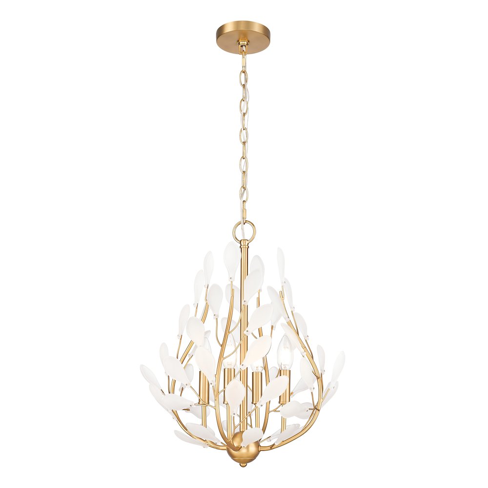 Z-Lite 4 Light Chandelier, Modern Gold