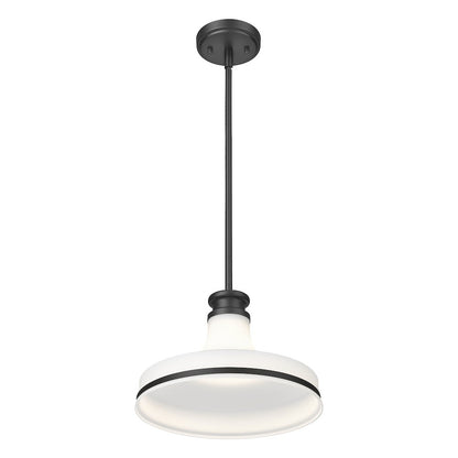 Z-Lite 1 Light Pendant, Matte Black