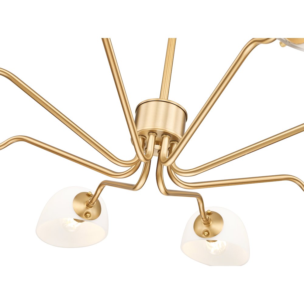 Z-Lite 8 Light Chandelier, Modern Gold