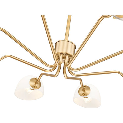 Z-Lite 8 Light Chandelier, Modern Gold