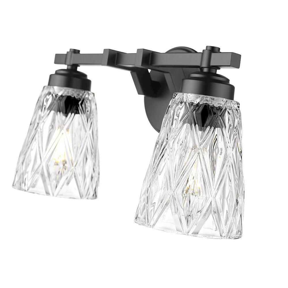 Z-Lite 2 Light Vanity, Matte Black