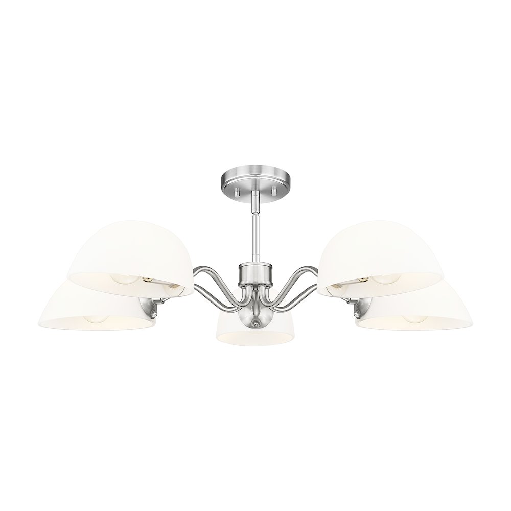 Z-Lite 5 Light Chandelier, Brushed Nickel