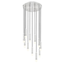 Z-Lite Stari 11 Light Chandelier in Brushed Nickel color, Steel frame