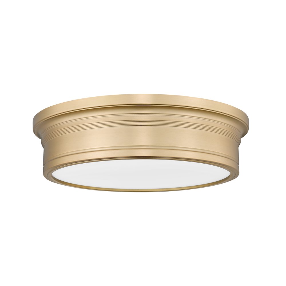 Z-Lite 1 Light Flush Mount, Modern Gold
