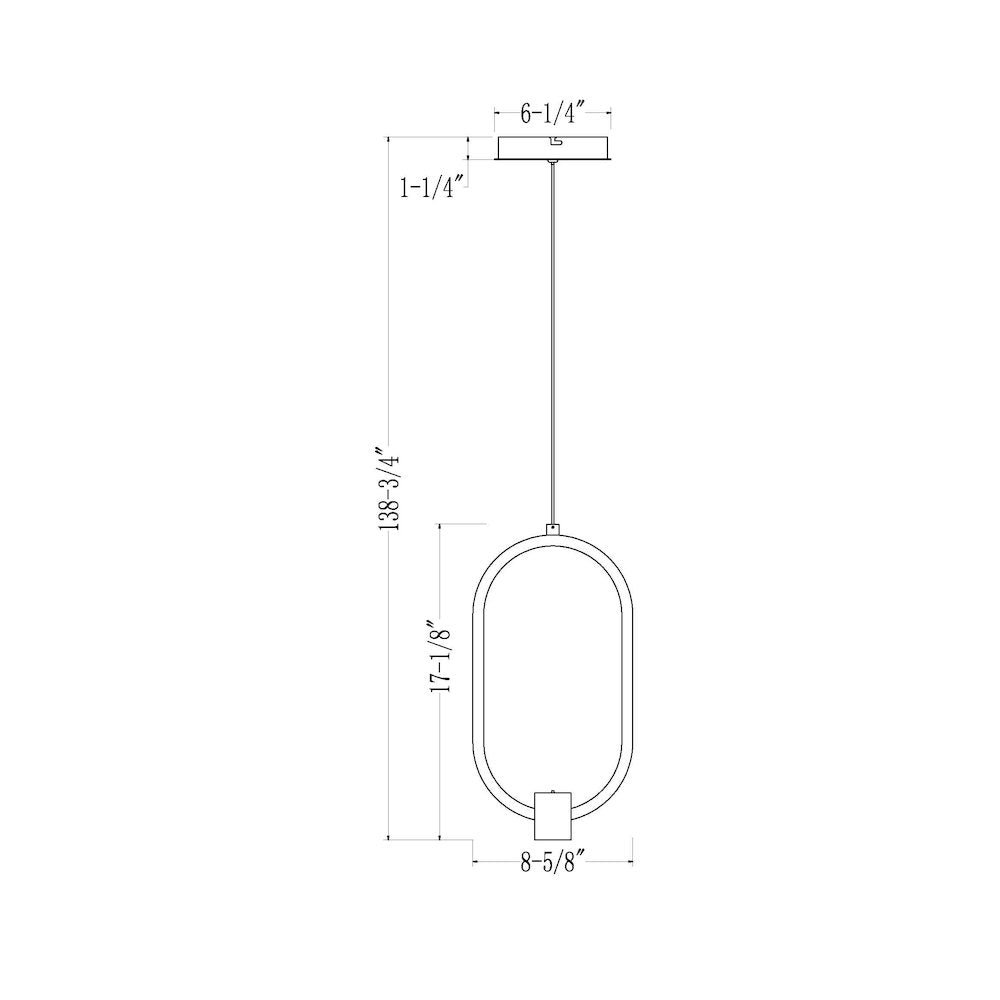 Z-Lite 1 Light Pendant, Matte Black