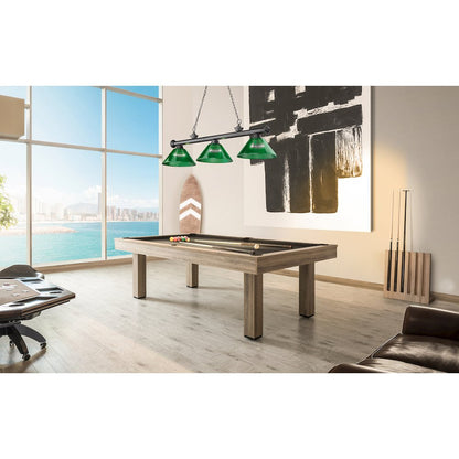 Z-Lite Cordon 3 Light Billiard, Steel Frame, Green Shade Color