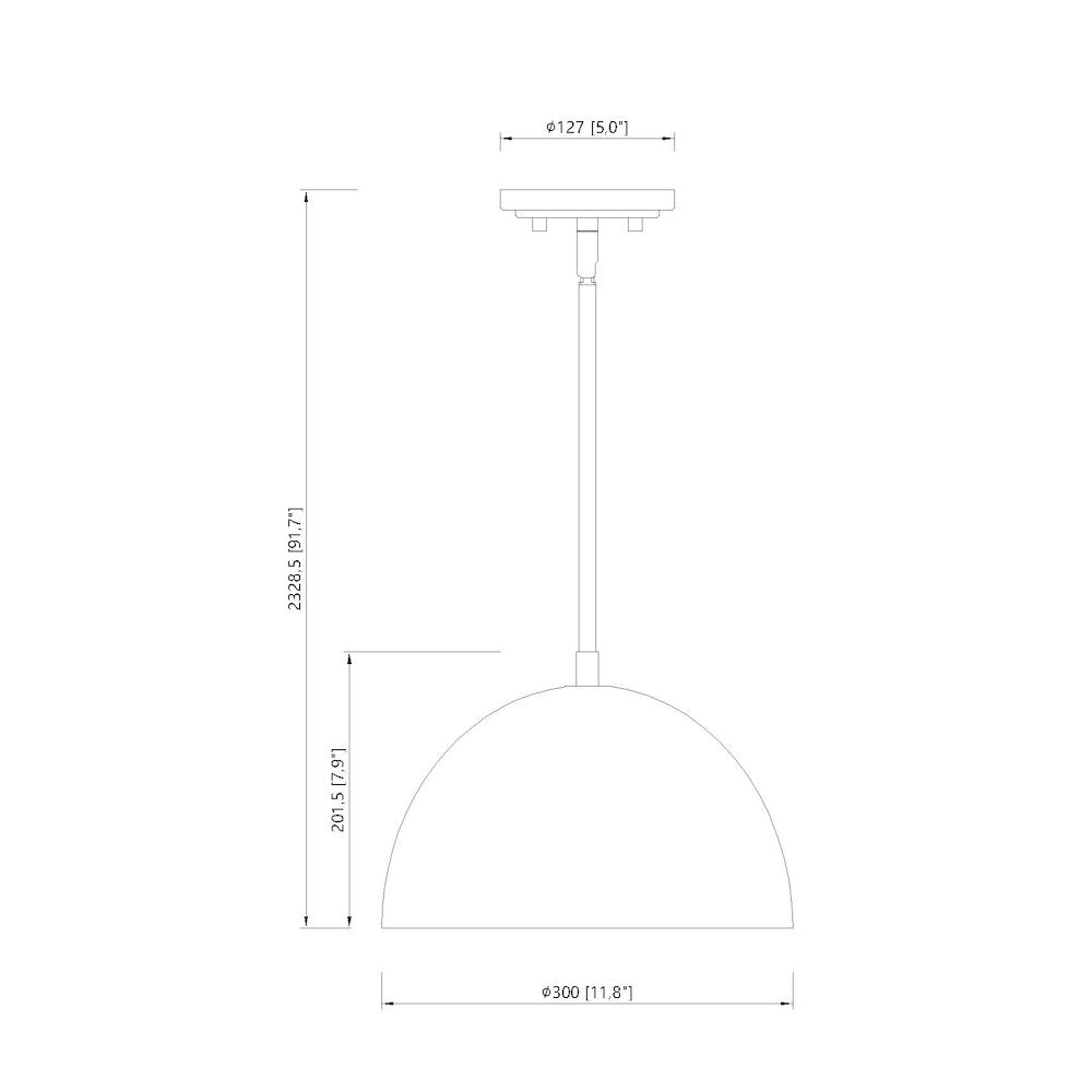 Z-Lite 1 Light Pendant, Matte Black