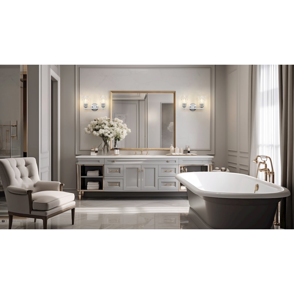 Z-Lite 2 Light Vanity, Brushed Nickel