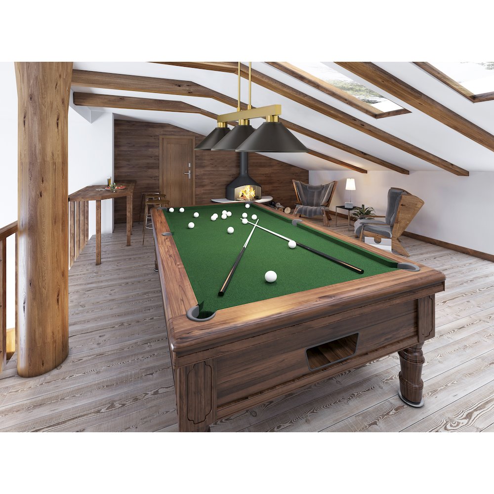 Z-Lite Cobalt 3 Light Billiard, Steel Frame, Bronze Shade Color