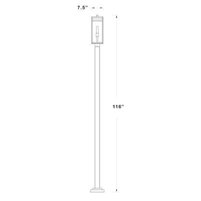 Z-Lite 1 Light Outdoor Post Mounted Fixture