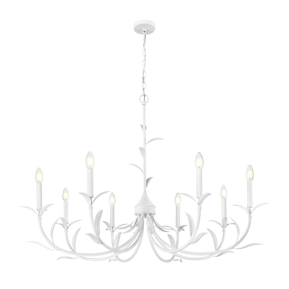 Z-Lite 8 Light Chandelier, Textured White