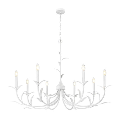 Z-Lite 8 Light Chandelier, Textured White