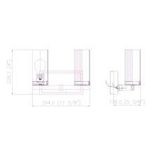 Z-Lite Danica 2 Light Vanity in Brushed Nickel color, Steel frame