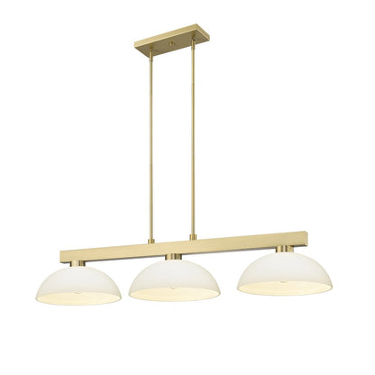 Z-Lite Cobalt 3 Light Billiard, Steel Frame, Matte Opal Shade Color