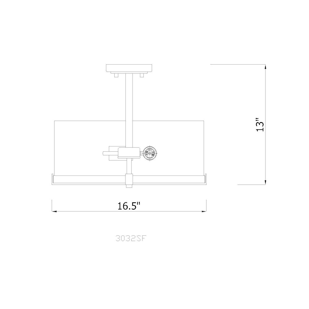 Z-Lite 3 Light Semi Flush Mount