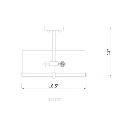 Z-Lite 3 Light Semi Flush Mount