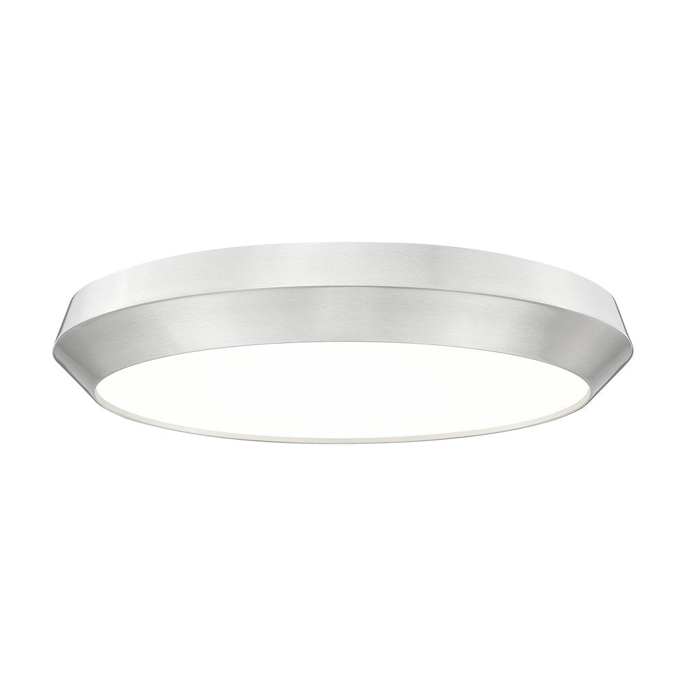 Z-Lite 1 Light Flush Mount, Brushed Nickel