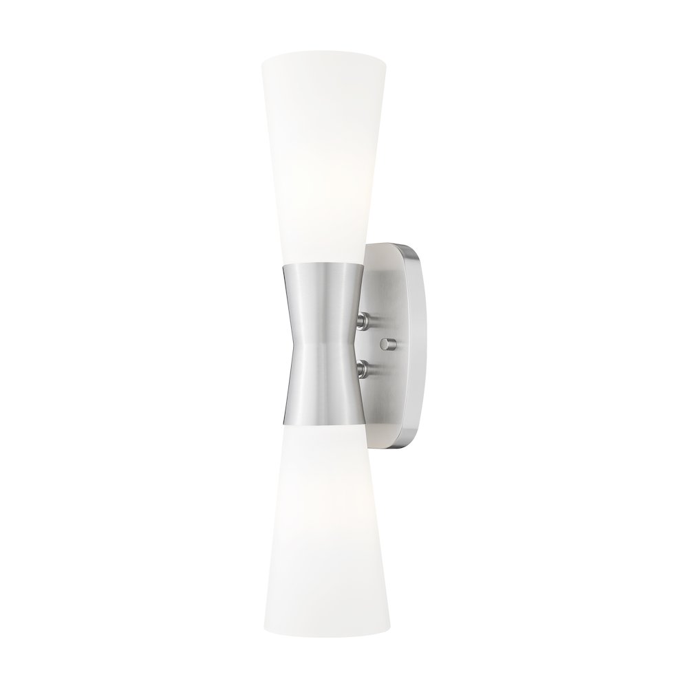 Z-Lite 2 Light Wall Sconce, Brushed Nickel