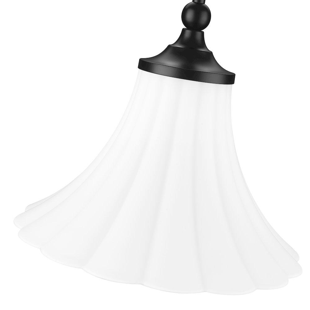 Z-Lite 1 Light Pendant, Matte Black