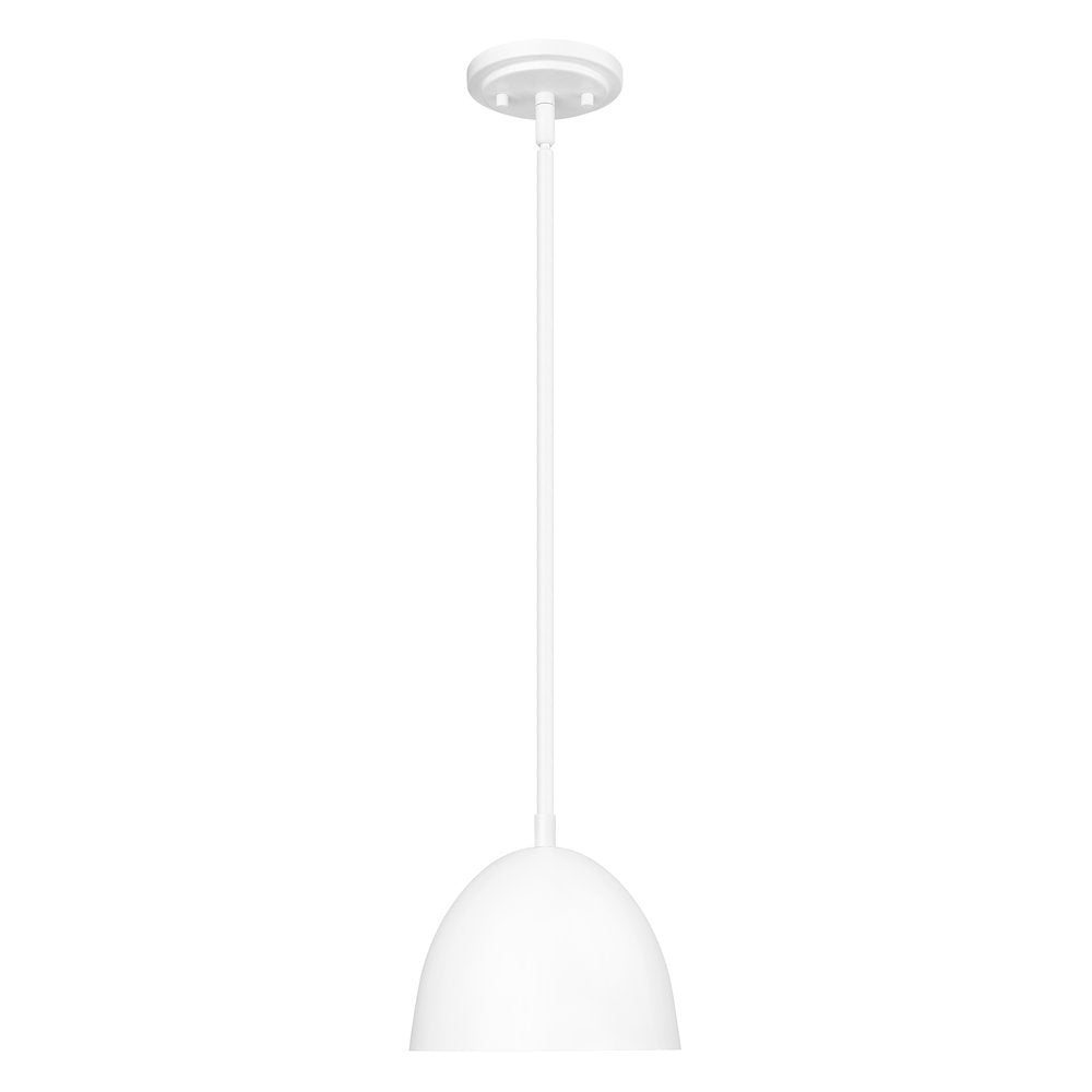Z-Lite 1 Light Pendant, Matte White