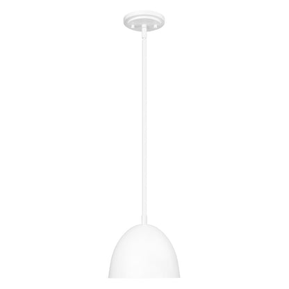 Z-Lite 1 Light Pendant, Matte White
