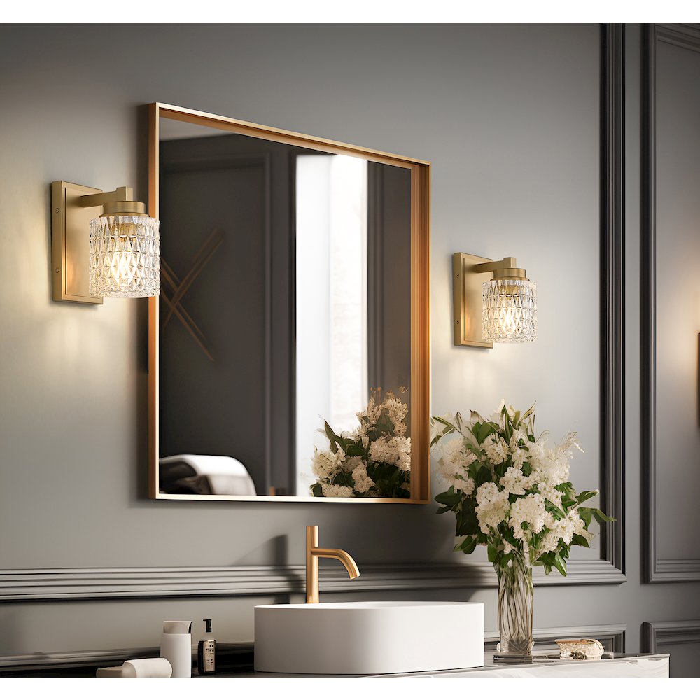 Z-Lite 1 Light Wall Sconce, Modern Gold