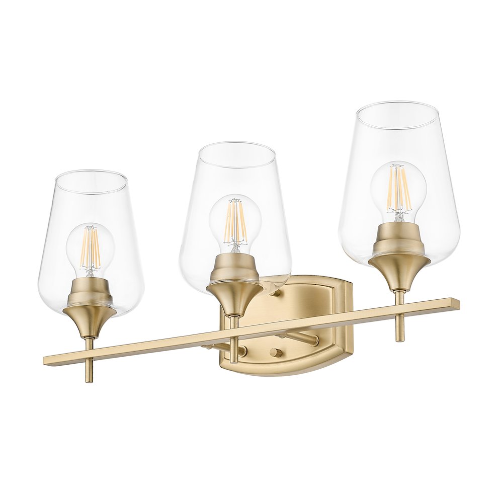 Z-Lite 3 Light Vanity, Burnished Brass