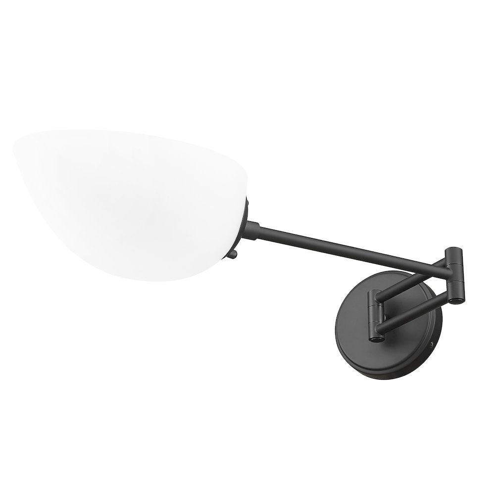 Z-Lite 1 Light Wall Sconce, Matte Black