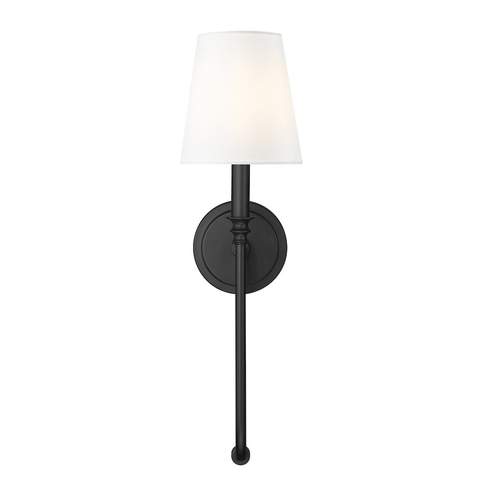 Z-Lite 1 Light Wall Sconce, Matte Black